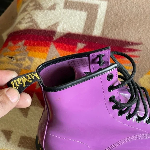 Dr. Martens Purple Patent Leather Women’s Boots! Punk Rock Christmas Gift!! - Picture 6 of 8